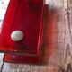 Old vintage glass and brass store door handle