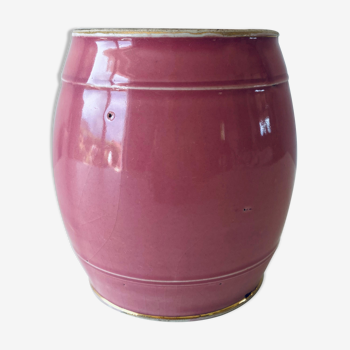 Poterie ancienne émaillée rose