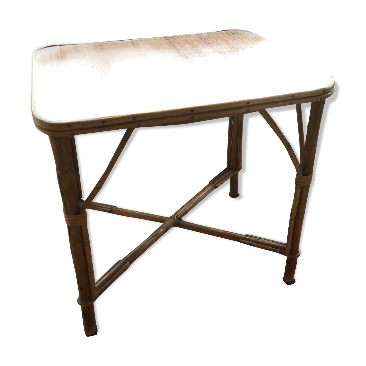 Coffee table in rattan 60s