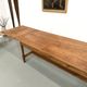 Large extendable farmhouse table in solid cherry wood - 1900s