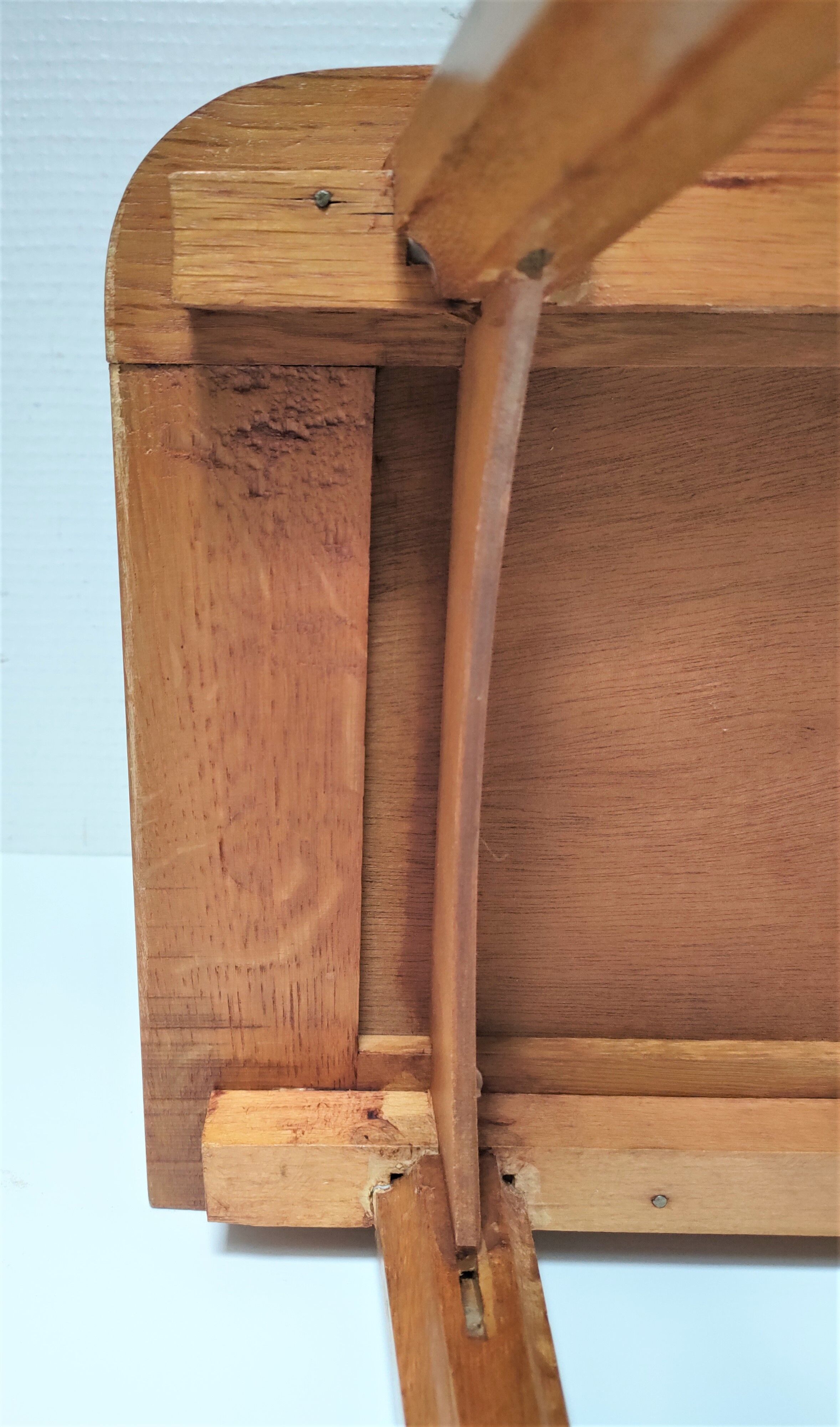 Bedside wood feet tapered 60s