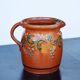 19 th Century French Glazed Terracotta Pitcher Alsace