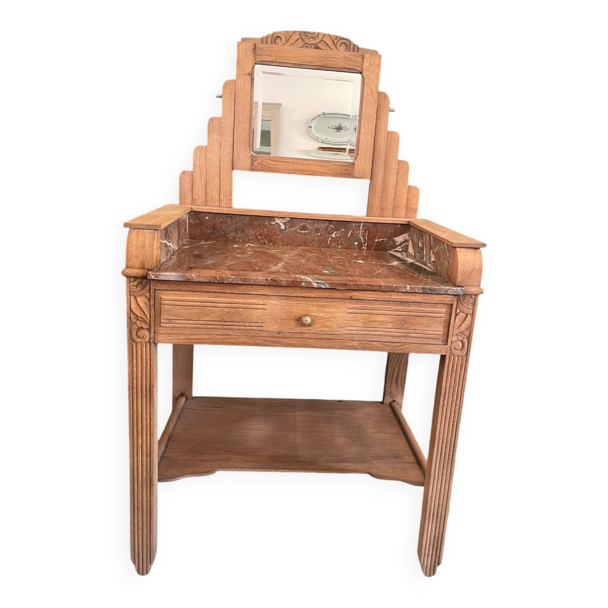 Sandblasted art deco dressing table