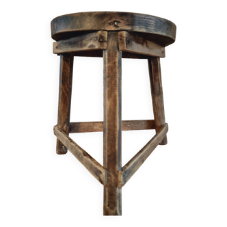 Antique Oak Stool – French Workshop (1920s)