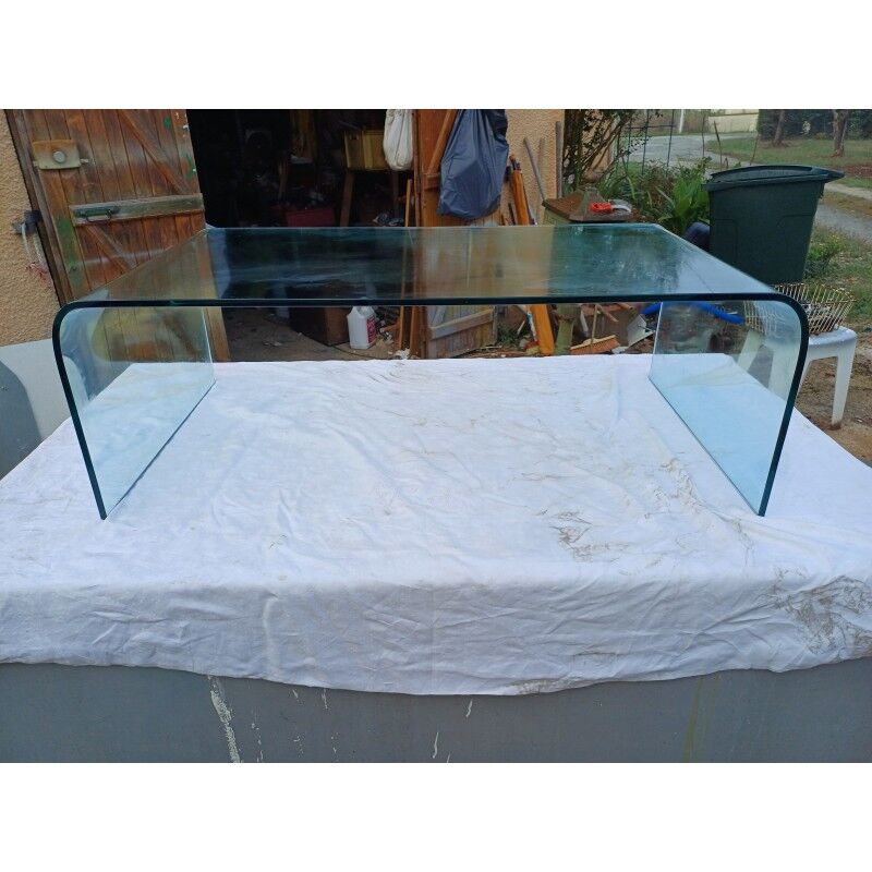 Tempered glass coffee table "Ligne Roset"