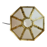 Hollywood Regency, Brass, Ceiling Lamp by Deknudt, Belgium, 1980s