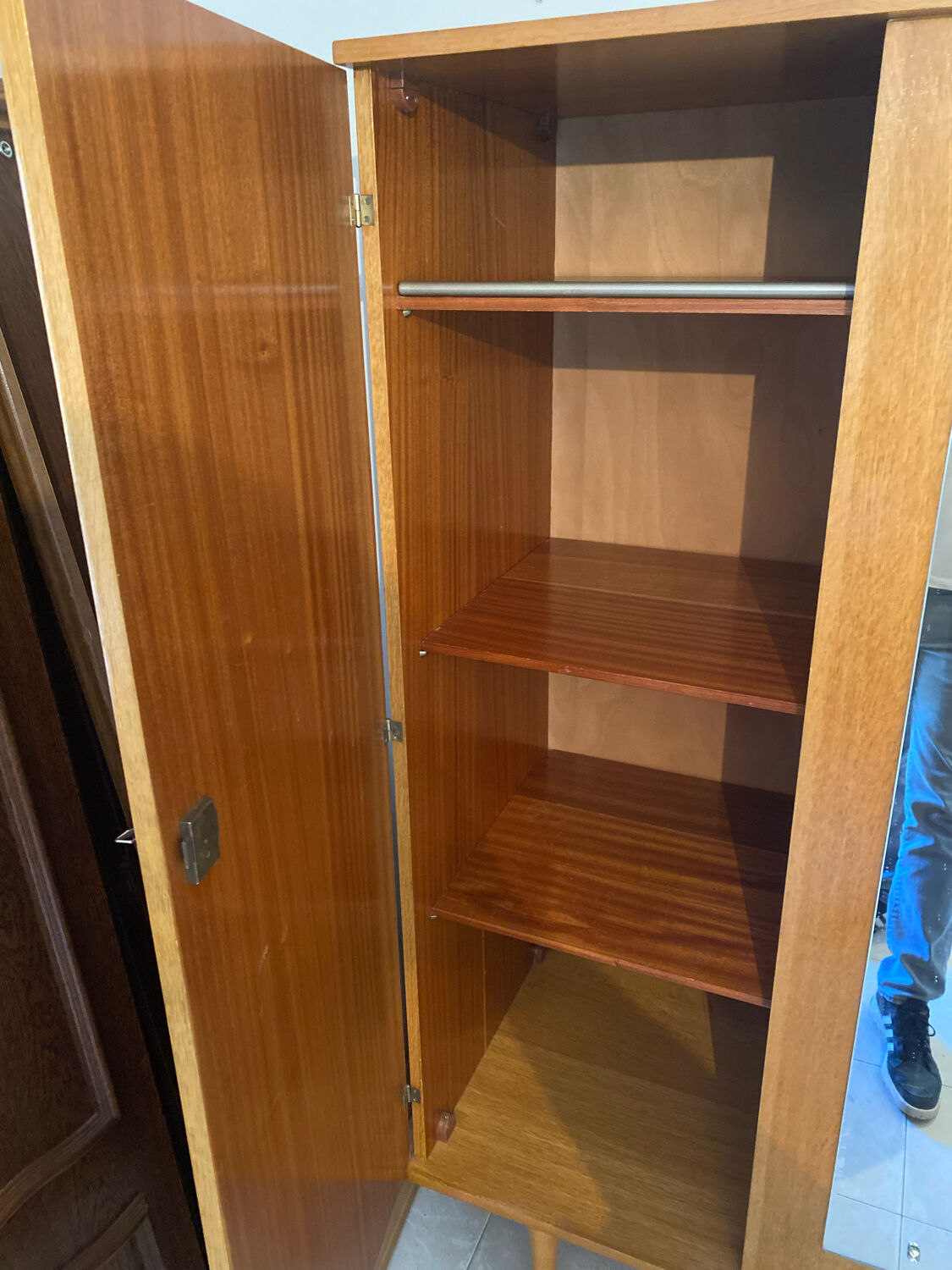 Vintage wardrobe double doors 60s