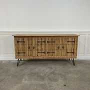 Vintage Audoux Minnet style  rattan sideboard