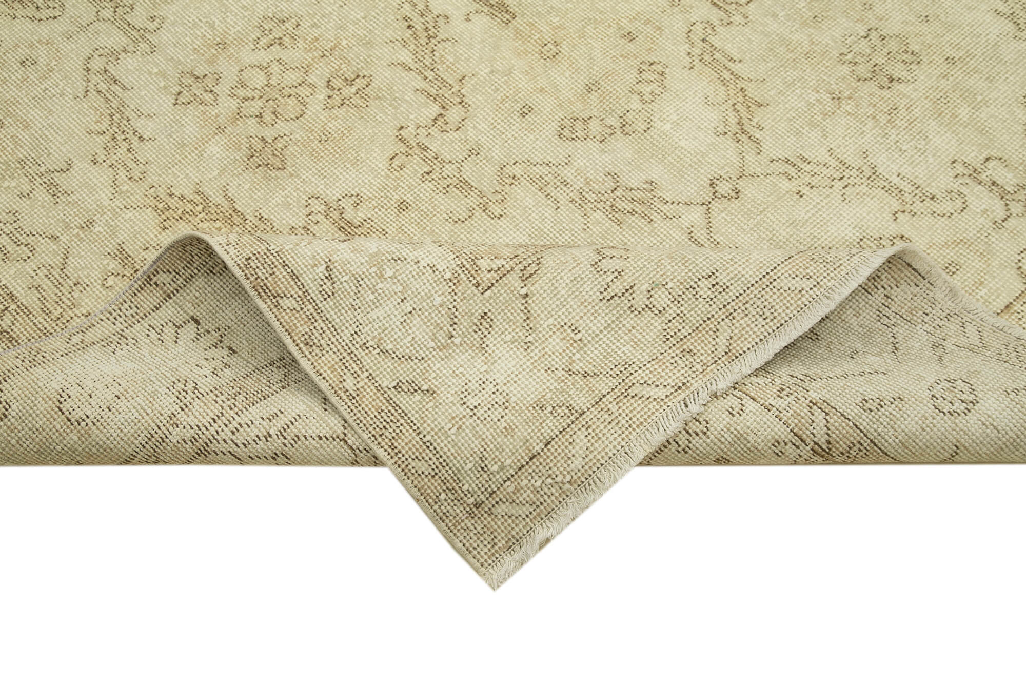 Handwoven contemporary anatolian beige rug 169 cm x 296 cm