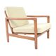 Fauteuil BZ bouclette beige clair