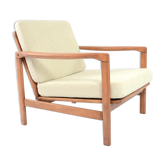 Fauteuil BZ bouclette beige clair