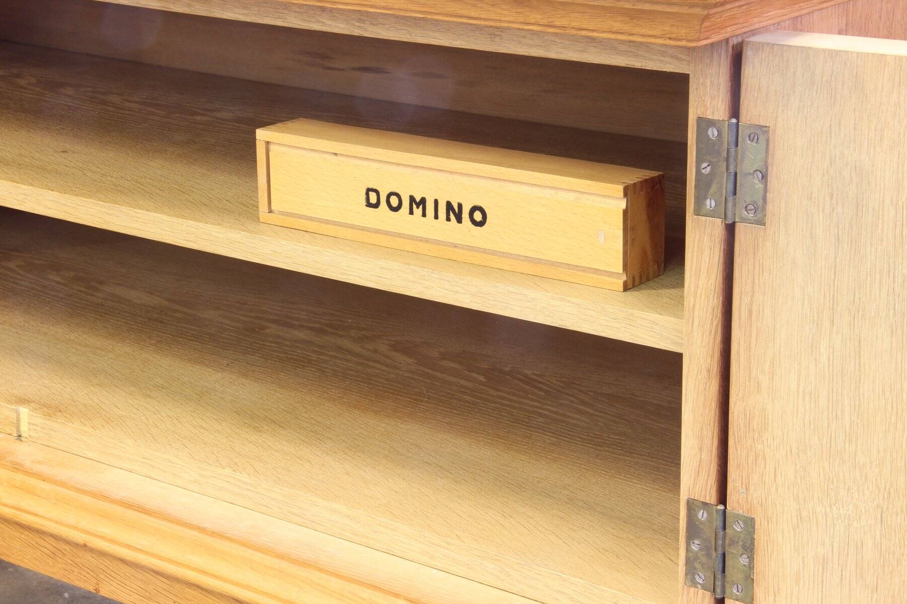 Vintage low sideboard in oak by Henning Kjærnulf, 1960s