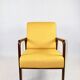 Fauteuil en tweed jaune, années 1970