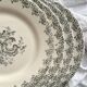 4 flat ironware plates "Louis XV" Gien 19th century