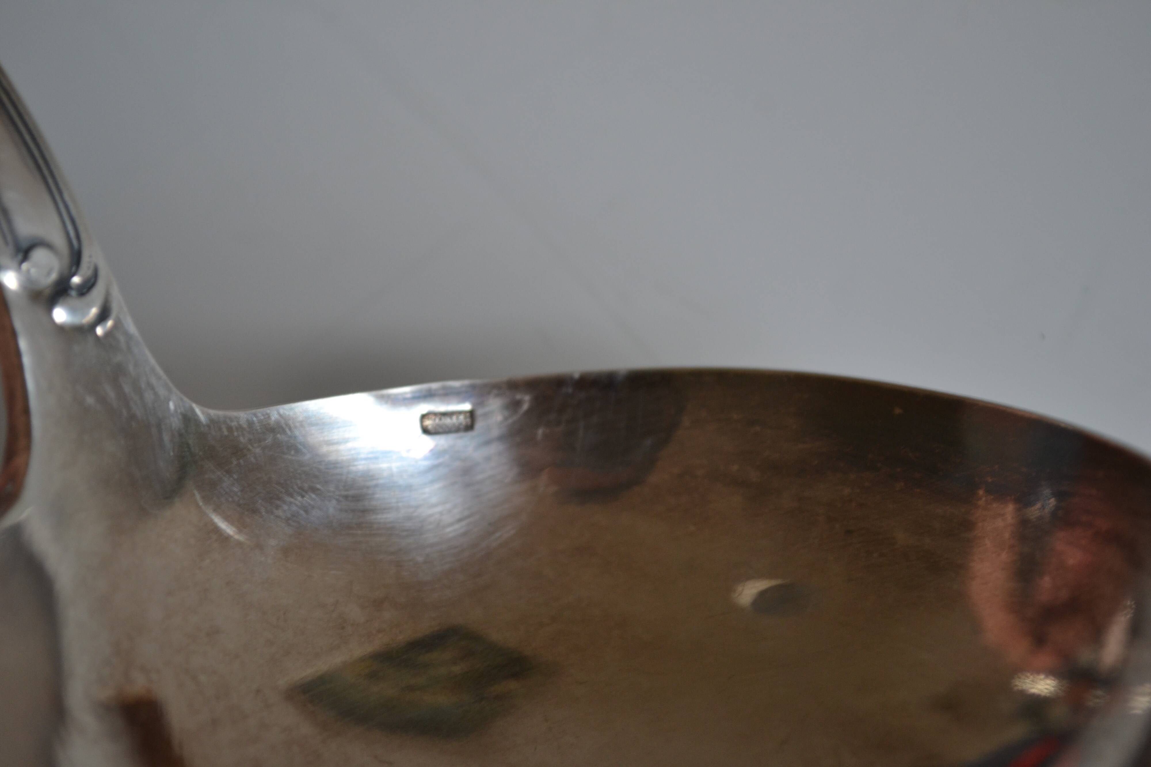 Silver metal ladle goldsmith frionnet francois
