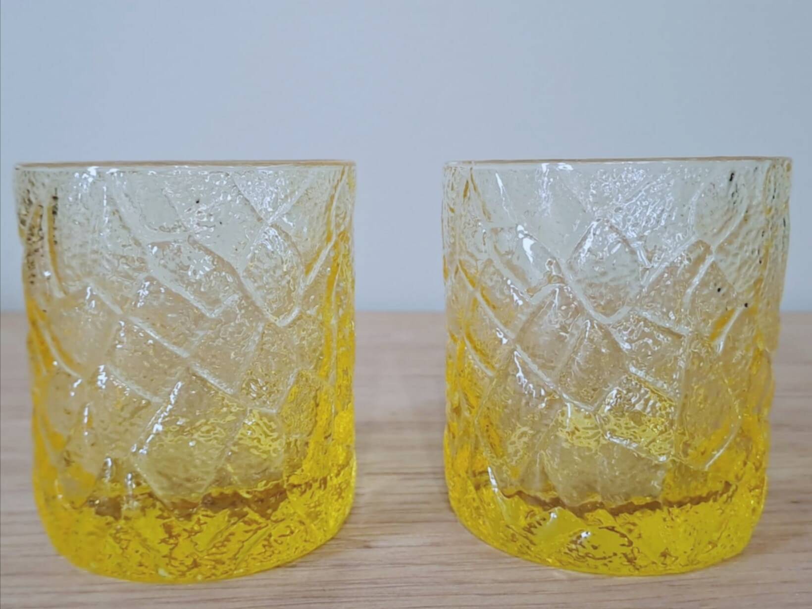 Two whiskey or orangeade glasses