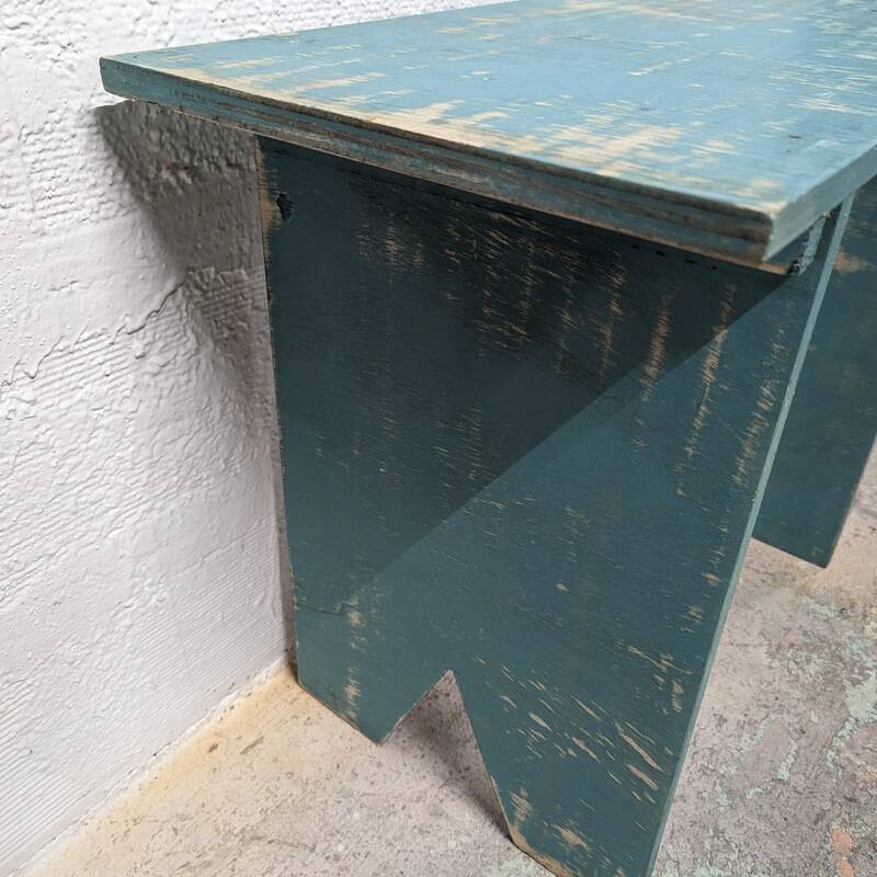 Small rustic pine bench