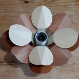 Vintage metal and chrome wall lamp " flower "