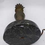 Pied de lampe en bronze / laiton, fin XIXème