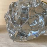 Art Deco lamp in crystal block, in the style of Jean-Michel Frank, 1930.