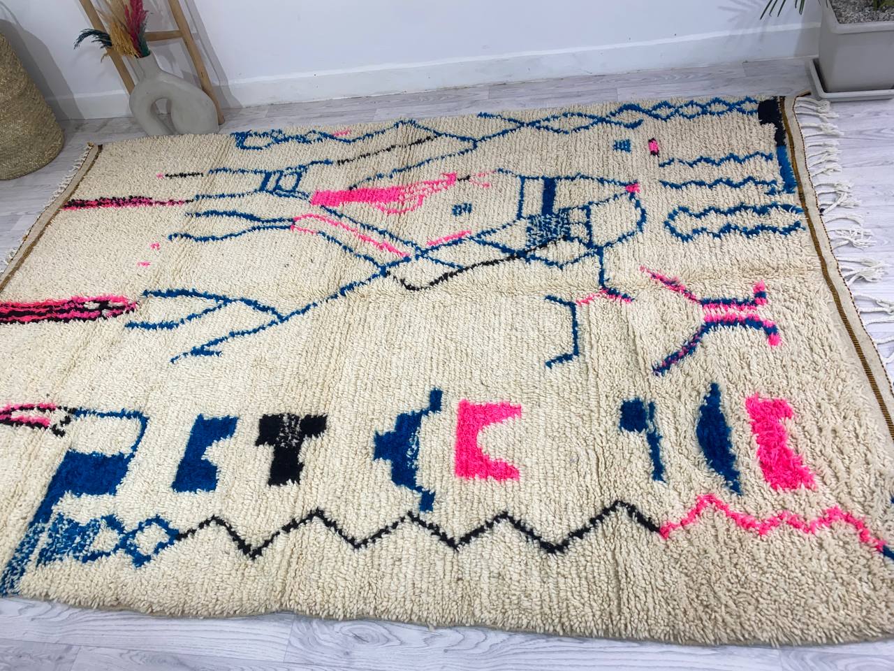 Handcrafted Moroccan Berber rug 200 x 285 CM