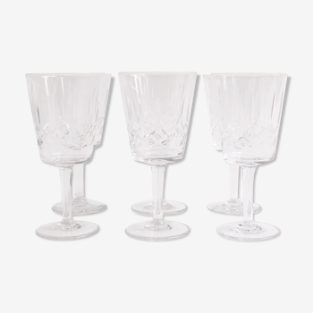 Set of 6 wine glasses - Burgundy - by Zéphir Busine for the Verreries de Boussu 1960s
