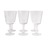 Set of 6 wine glasses - Burgundy - by Zéphir Busine for the Verreries de Boussu 1960s