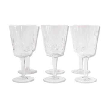 Set of 6 wine glasses - Burgundy - by Zéphir Busine for the Boussu Glassworks 1960s