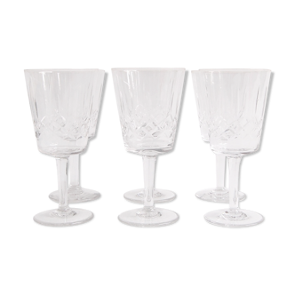 Set of 6 wine glasses - Burgundy - by Zéphir Busine for the Verreries de Boussu 1960s