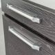 Pair of vintage black and chrome bedside tables