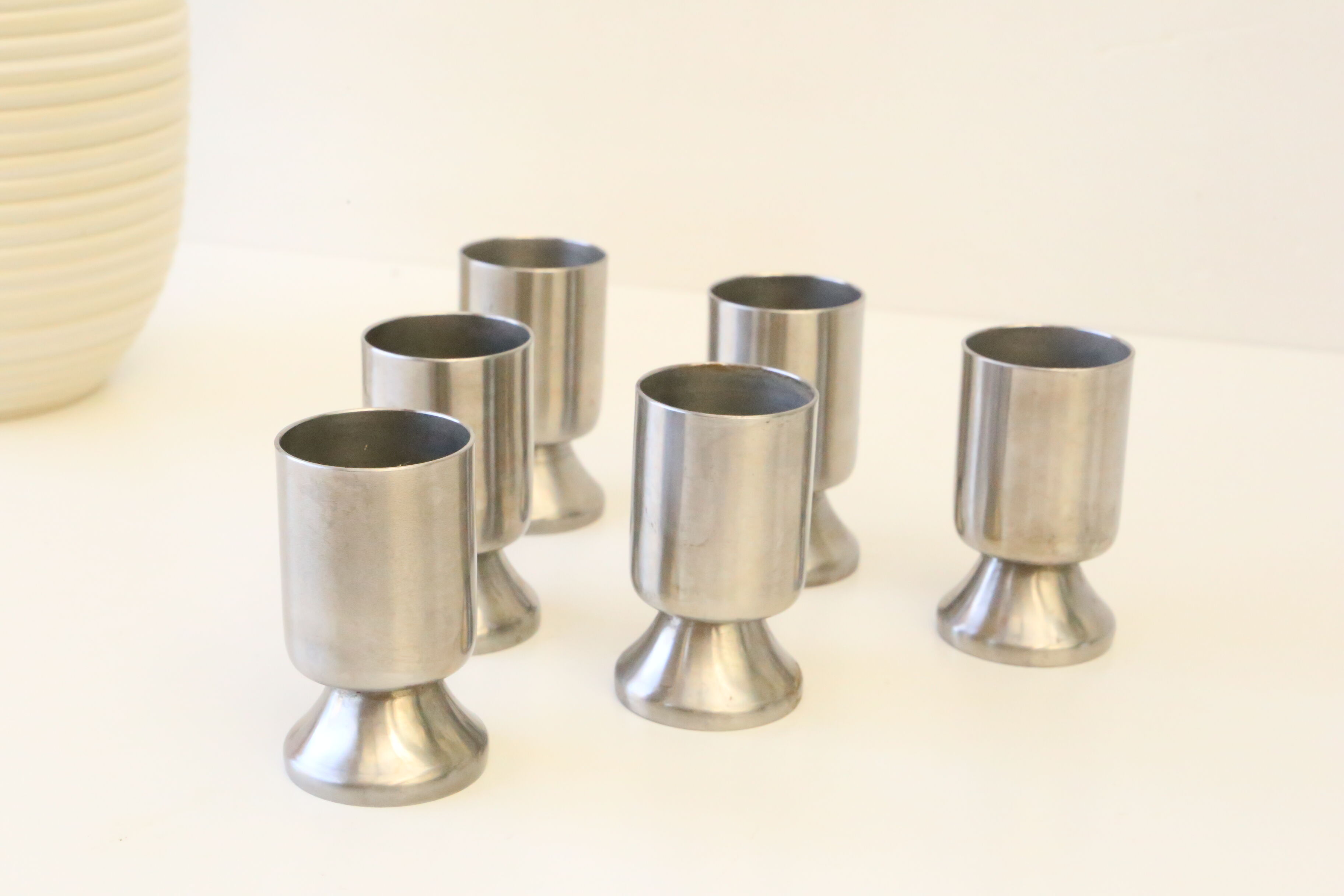 X6 stainless steel liqueur glasses