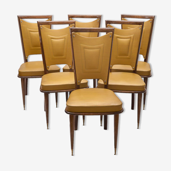 Set of 6 Art Deco chairs, 1940