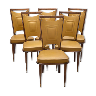 Set of 6 Art Deco chairs, 1940