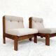 Guilleumas armchair. Upholstered in raw. Spain 70s