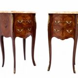 Pair of bedside tables, early 20th century, France.