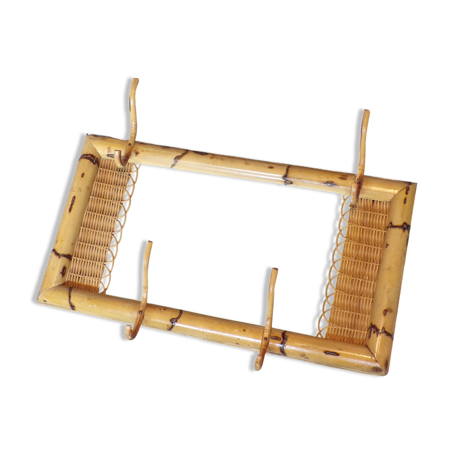 Vintage bamboo wall mounted wardrobe