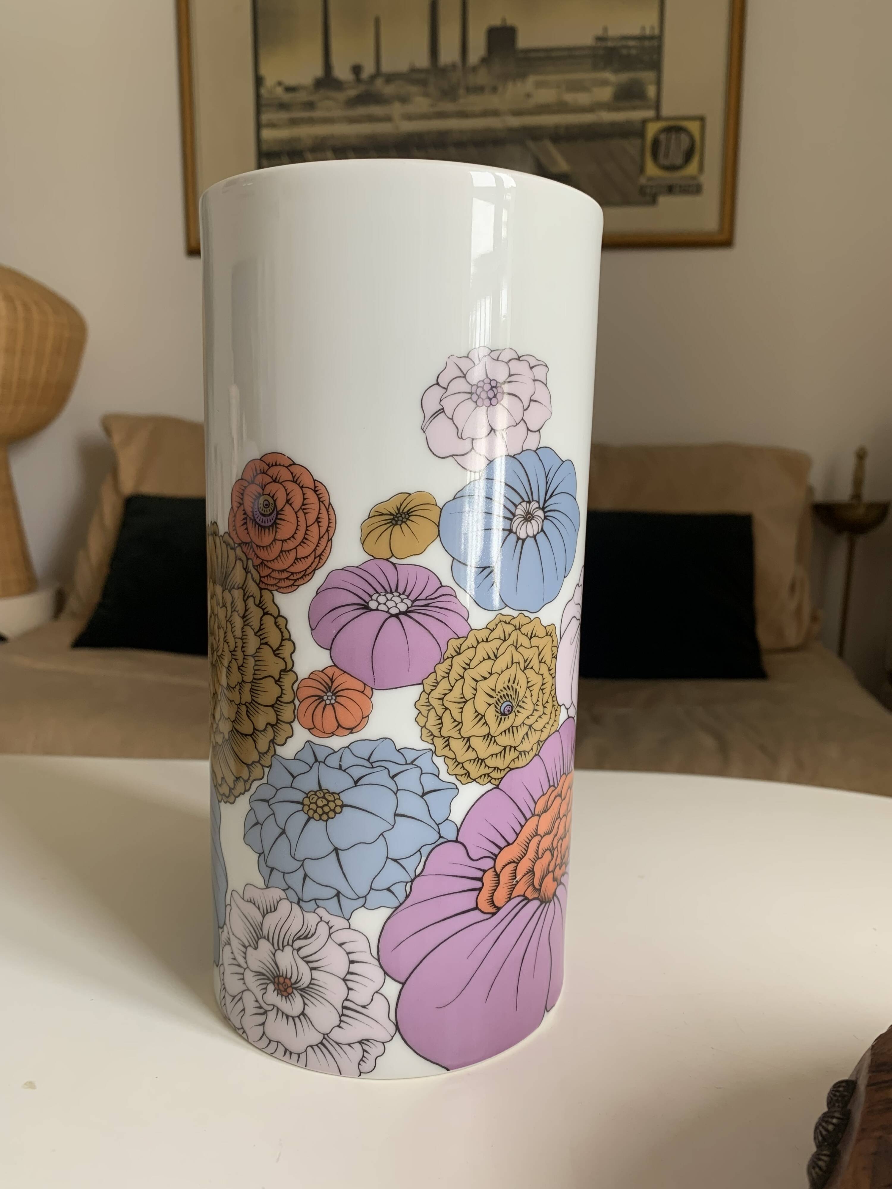 Vintage cylindrical vase Rosenthal