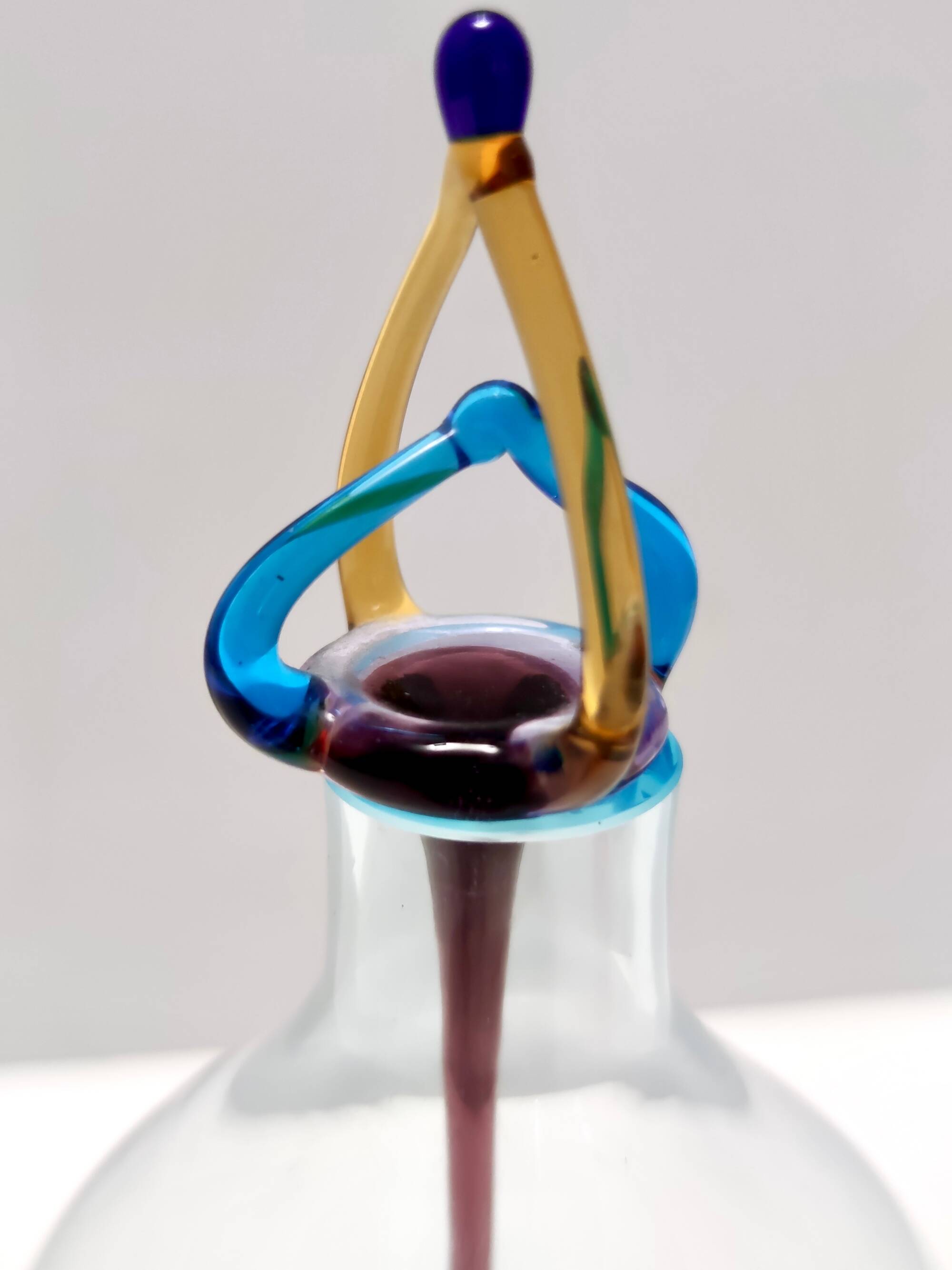 Postmodern Murano Glass Decanter Bottle by Vincenzo Nason, Italy