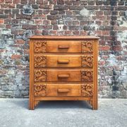 Art Deco chest of drawers, vintage antique furniture