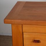Commode en orme massif éditée par Maison Regain, 1970