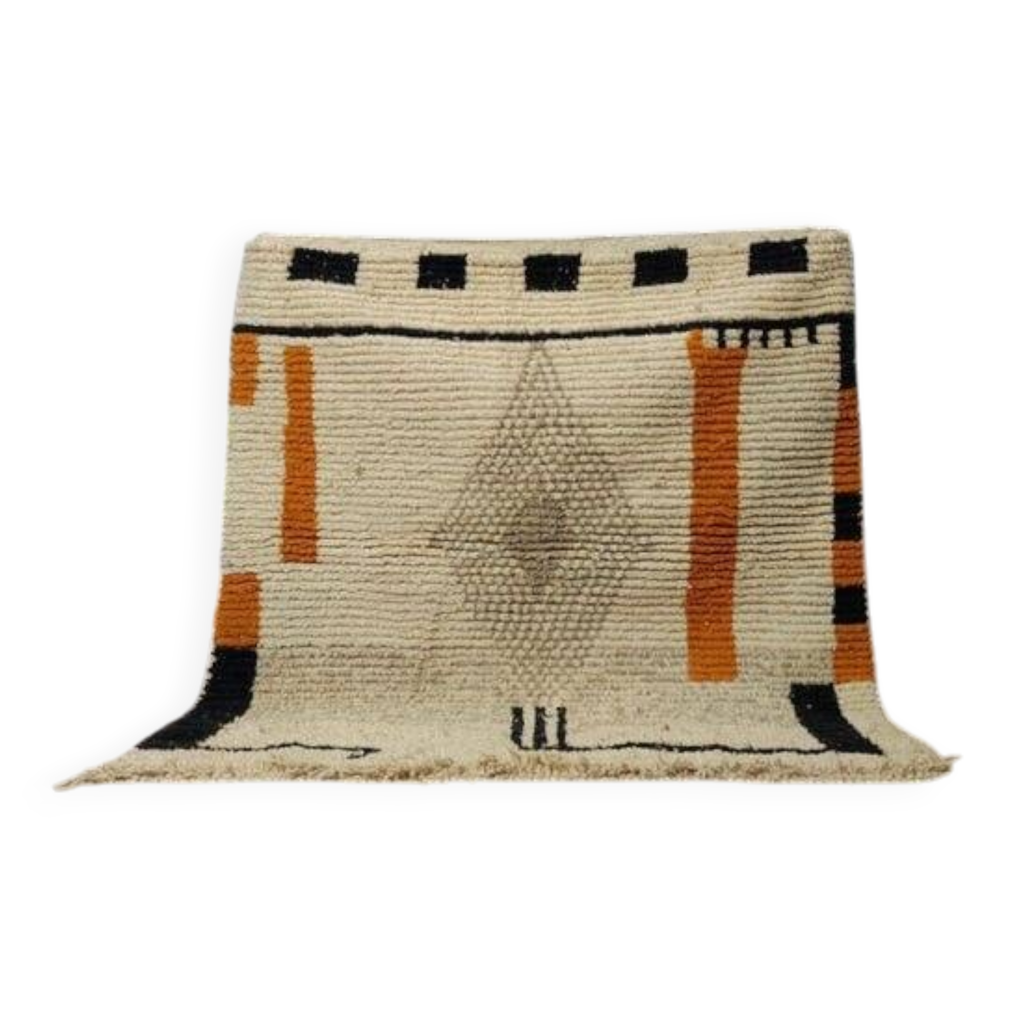 Handmade Moroccan wool rug, size 140 x 260 cm