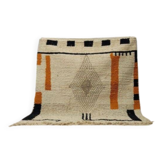 Handmade Moroccan wool rug, size 140 x 260 cm