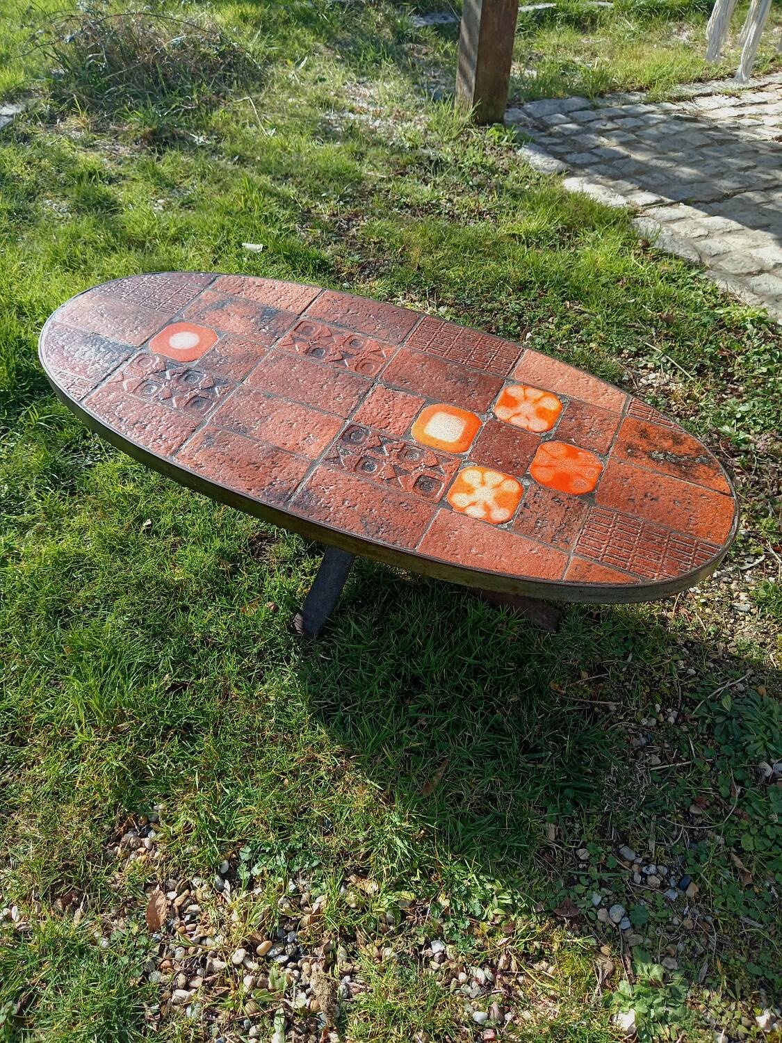 Vintage coffee table by Jean Jaffeux