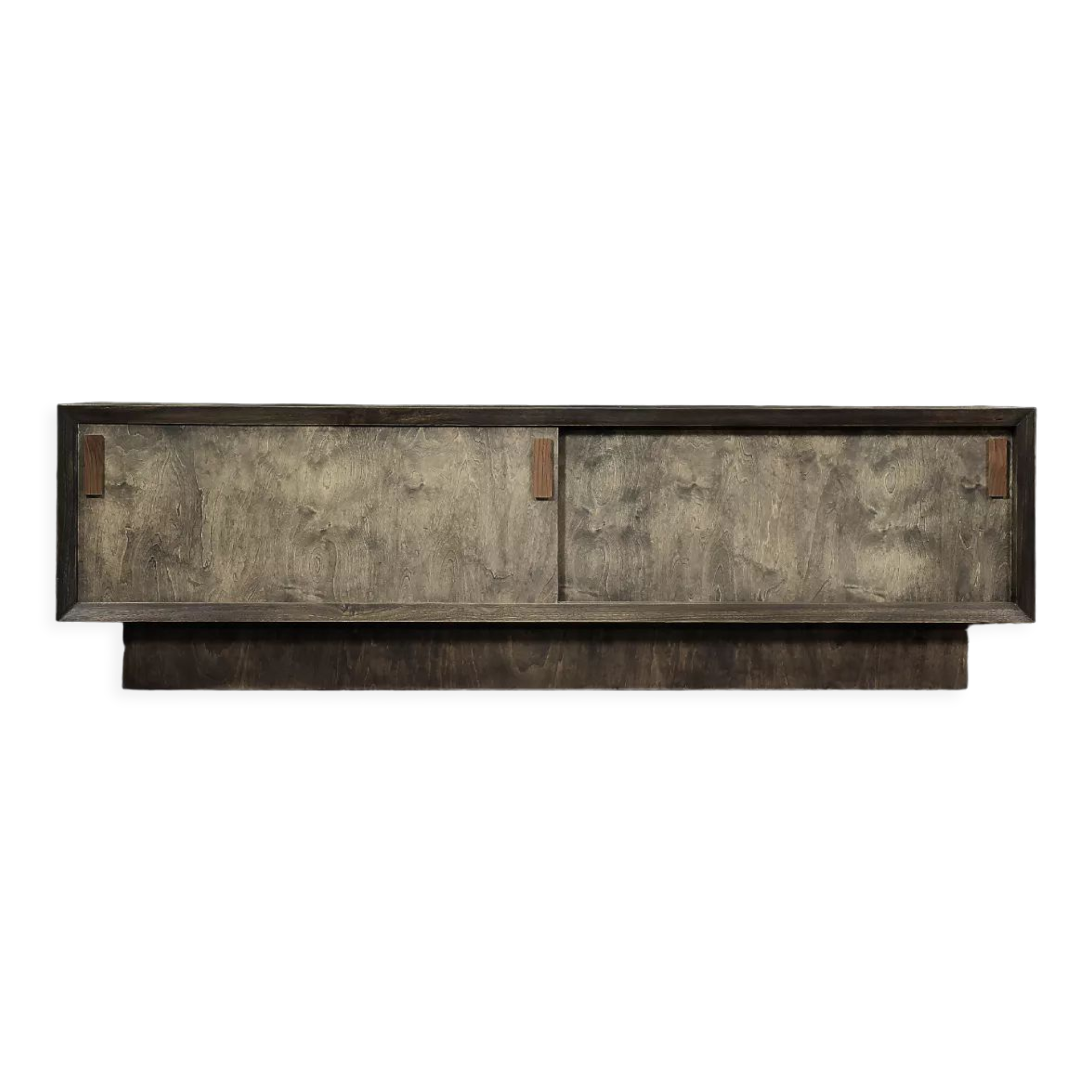 Industrial Vintage Mid-Century Scandinavian Brutalist Raw Poplar Sideboard, 1960s