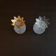 Salt and pepper design in pineapple shaped glass