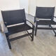 Pair of vintage "safari" style armchairs published by Hyllinge Møbler.