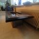 Transformable coffee table in marble and brass – fedam – italian design