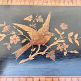 Inlaid living room pedestal table, italy 19th century, circa 1850