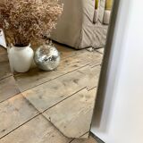 Large octagonal beveled mirror