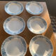 6 flat plates model shell longchamp iron earth art deco